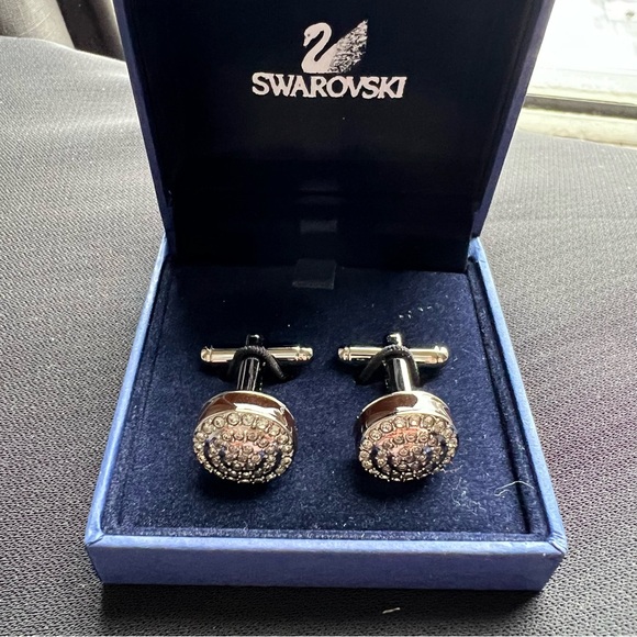 SWAROVSKI Moliere Round Pave Cufflinks 1062693 | Original Boxes - Picture 4 of 7
